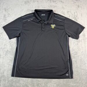 Pittsburgh Penguins Bauer Black Performance Polo Shirt XXL 37.5 Tech